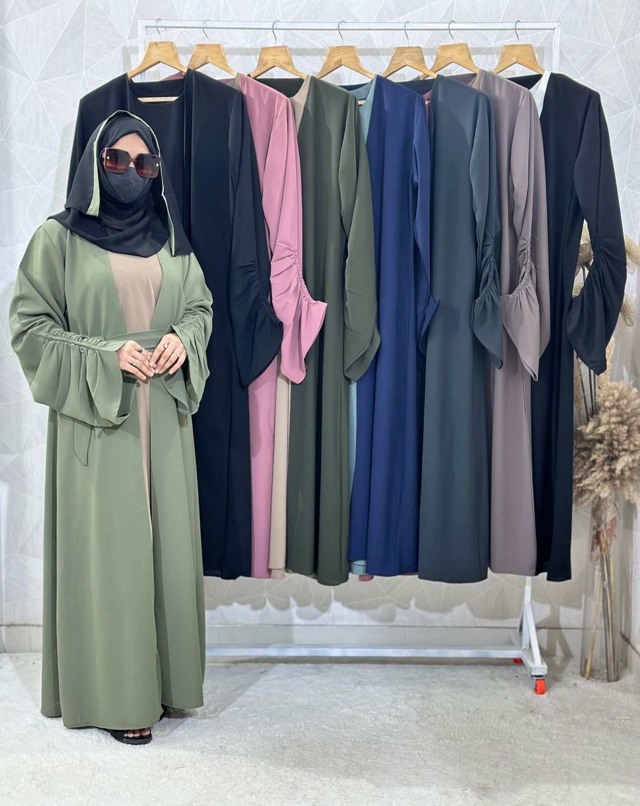 Buy Trendy Double Layer Shrug Abaya for Women Online | Stylish Abayas at f mall